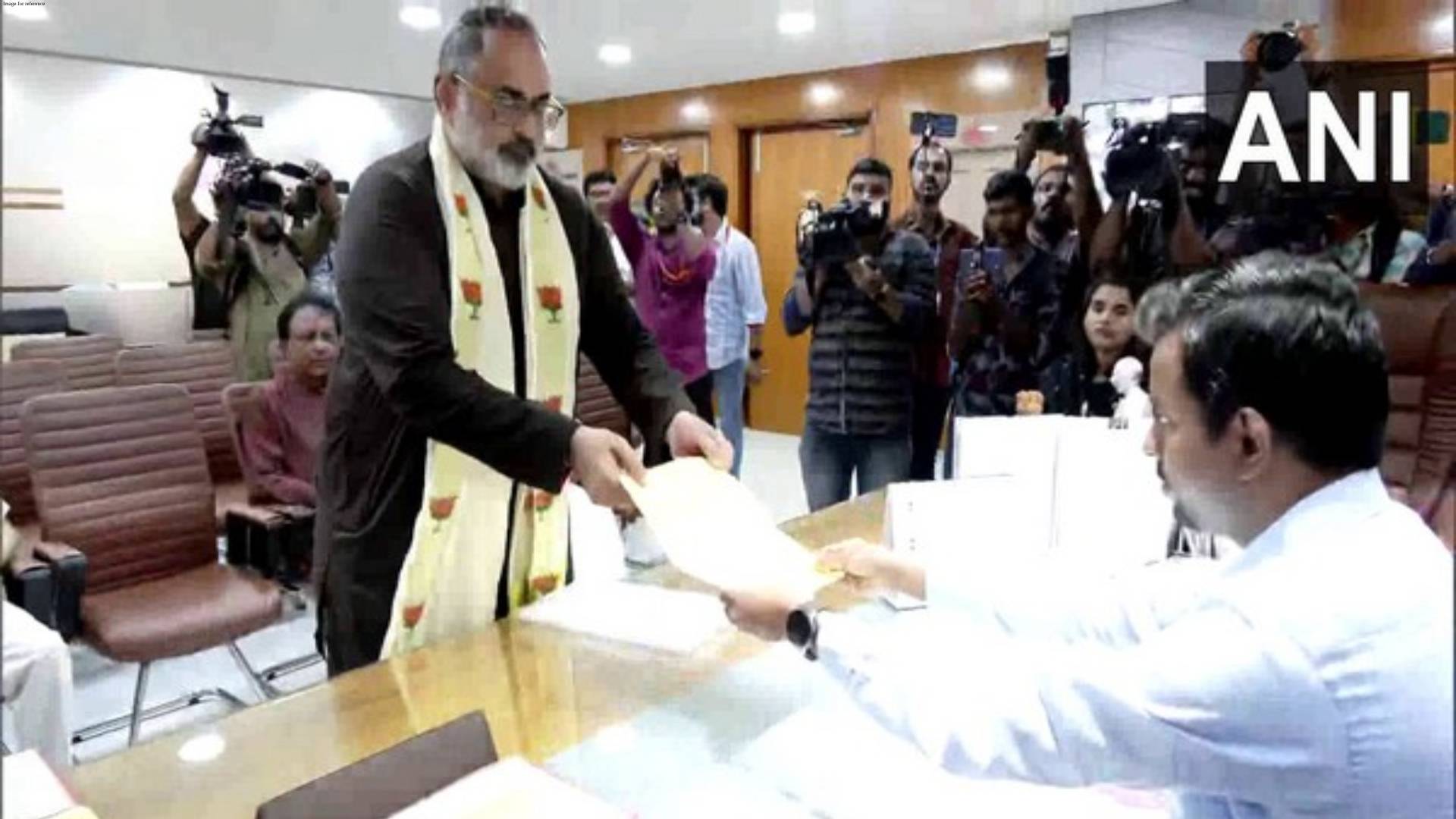 Rajeev Chandrashekhar files nomination for Lok Sabha Polls from Thiruvananthapuram